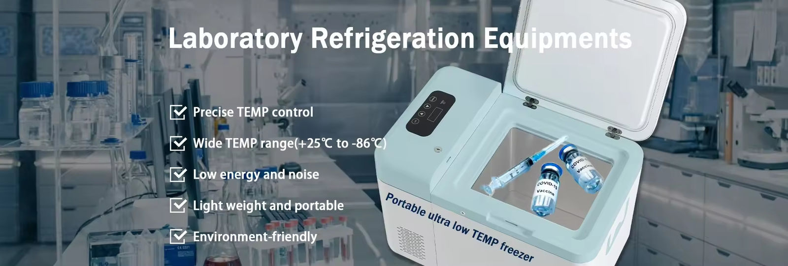 Congelador portátil de temperatura ultra baixa