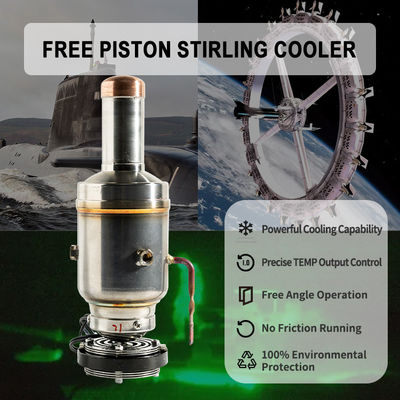 130K Deep Cryocooler Ultra Low Temperature Free Piston Stirling Cooler for Industrial